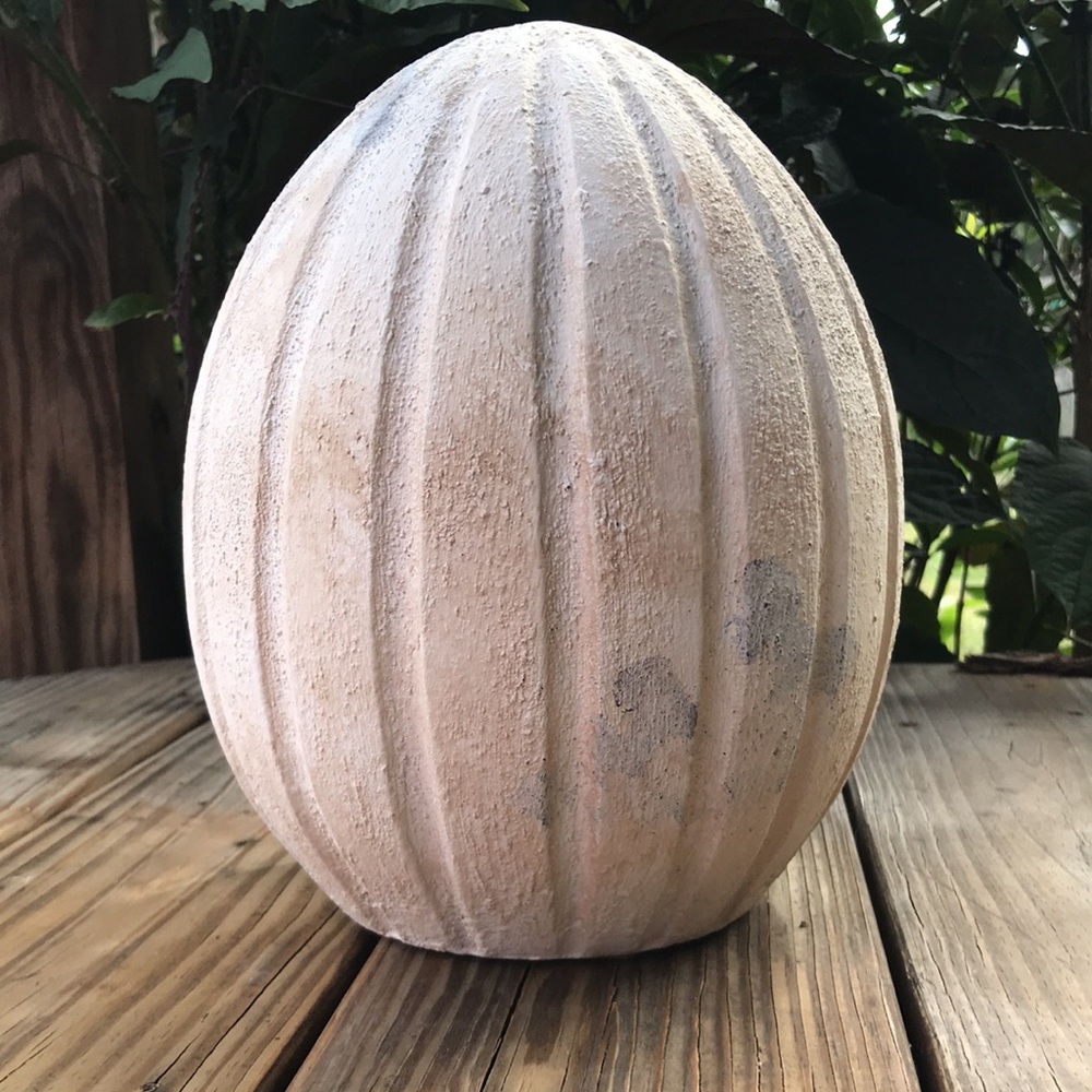 Pottery Barn Country Chic Rustic Weathered Large Size Handcrafted Easter Egg 🐣 - Picture 10 of 16
